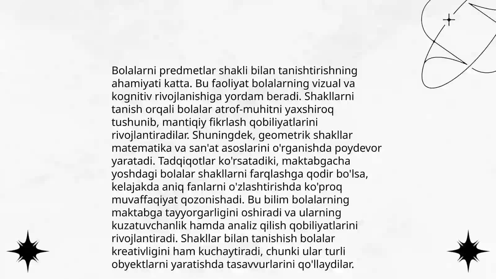 Har bir yosh guruhda bolalarni predmetlar shakli bilan tanishtirish metodikasi 3