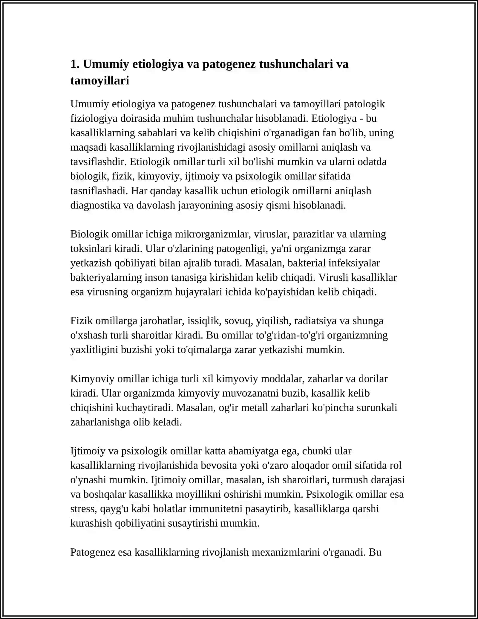 TOSHKENT DAVLAT TIBBIYOT UNIVERSITETI STOMATOLOGIYA YOʻNALISHI REFERAT 3
