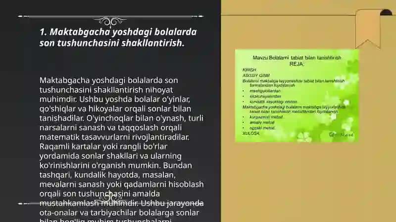Matematik bilimlarning roʻli maktabgacha yoshdagi bolalarni rivojlantirishda 3
