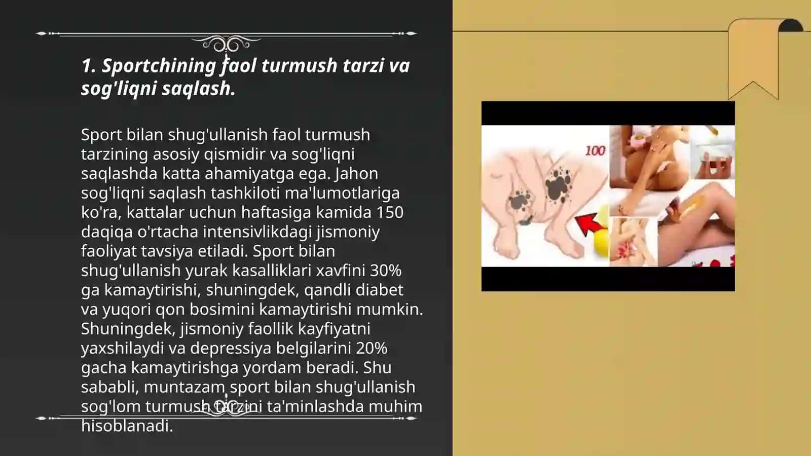 Sportchining faol turmush tarizi 3