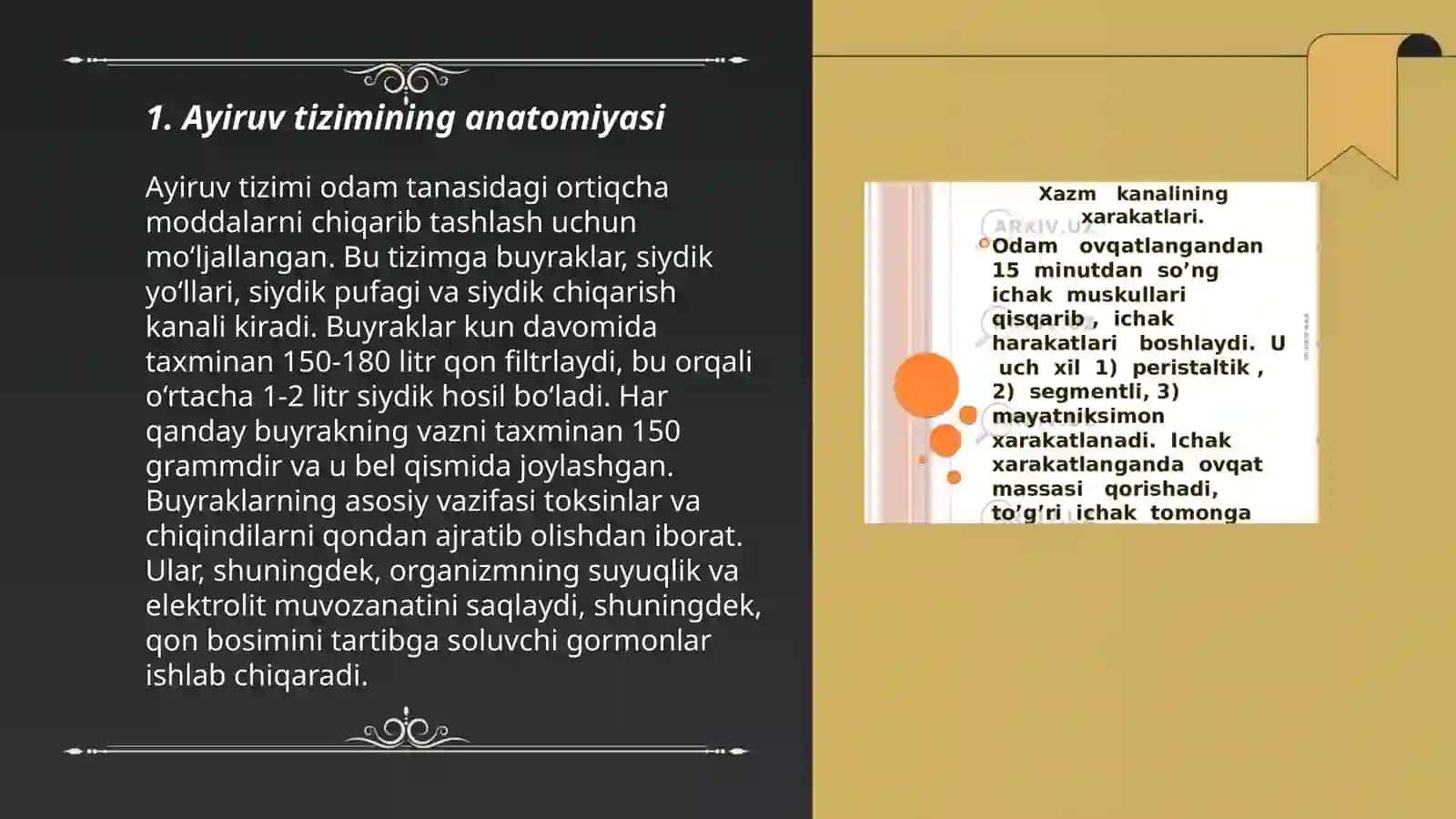 Ayiruv tizimining yosh xususiyatlari va gigiyenasi 3