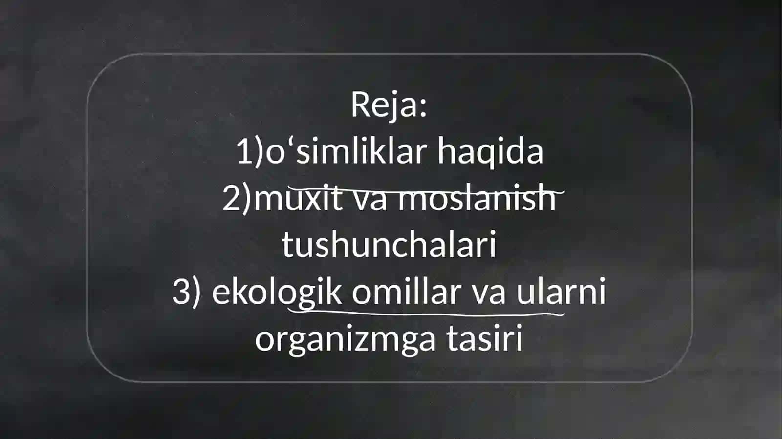 Umumiy ekologiya fanidan tayorlagan slayd 3