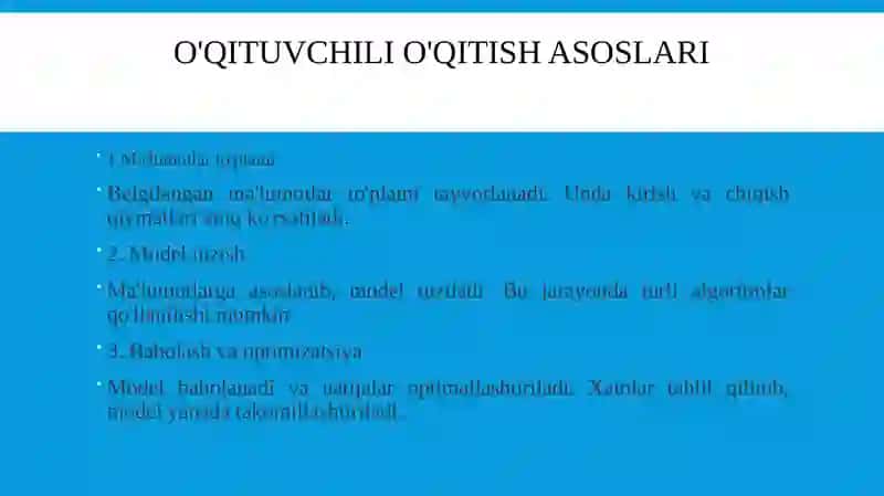 O‘qituvchi o‘qitish 3