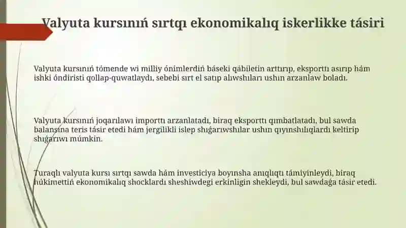 Valyuta kursı va milliy valyuta 3