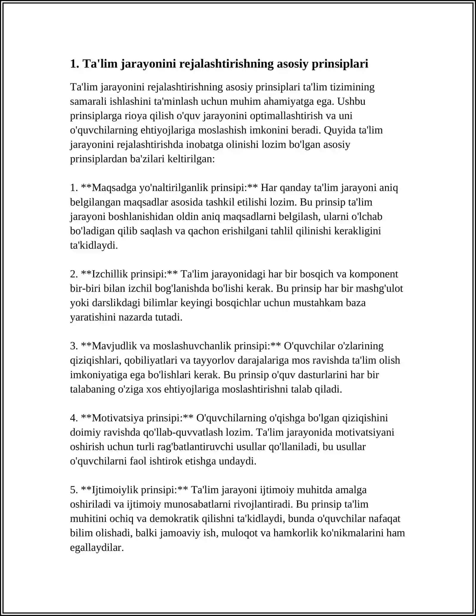 TA'LIM VA TARBIYA JARAYONINI REJALASHTIRISH 3