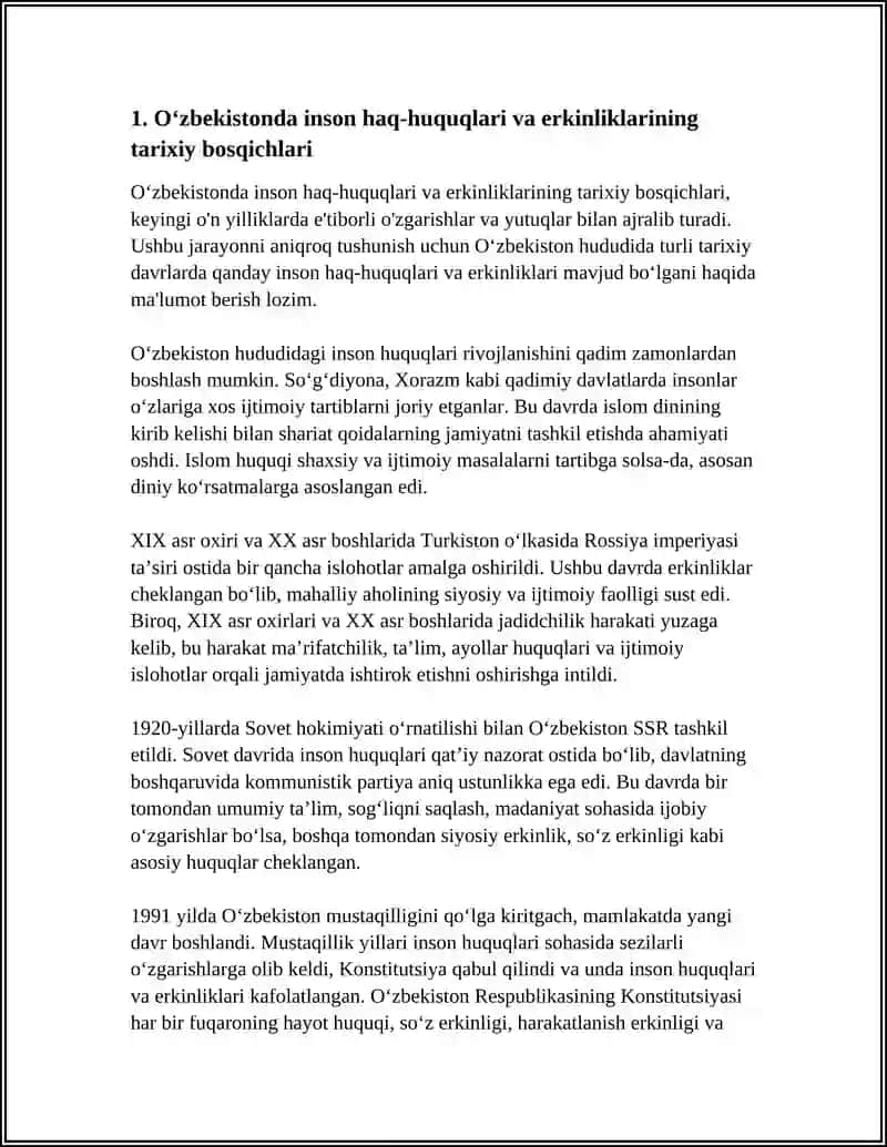 Inson haq-huquqlari va erkinliklarining tarixiy bosqichlari 3