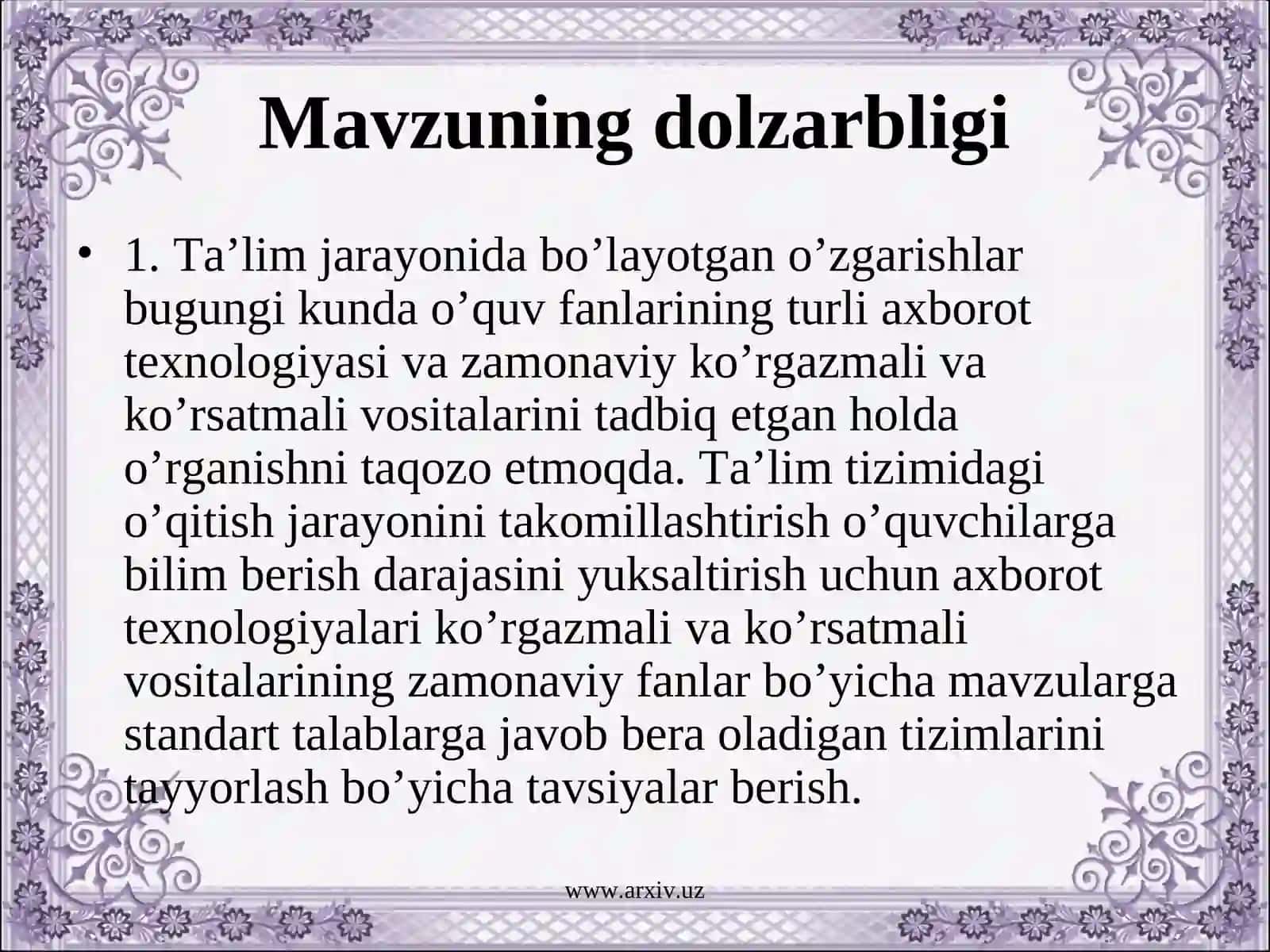 "Umumta’lim maktablarida Biologiya fanlar tizimini o’qitishda ko’rgazmali, ko’rsatmali va didaktik materiallar tayyorlash" 3