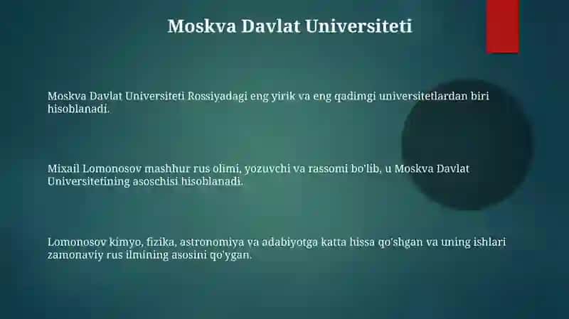 Lomonosov hayoti va ilmiy faoliyati 3
