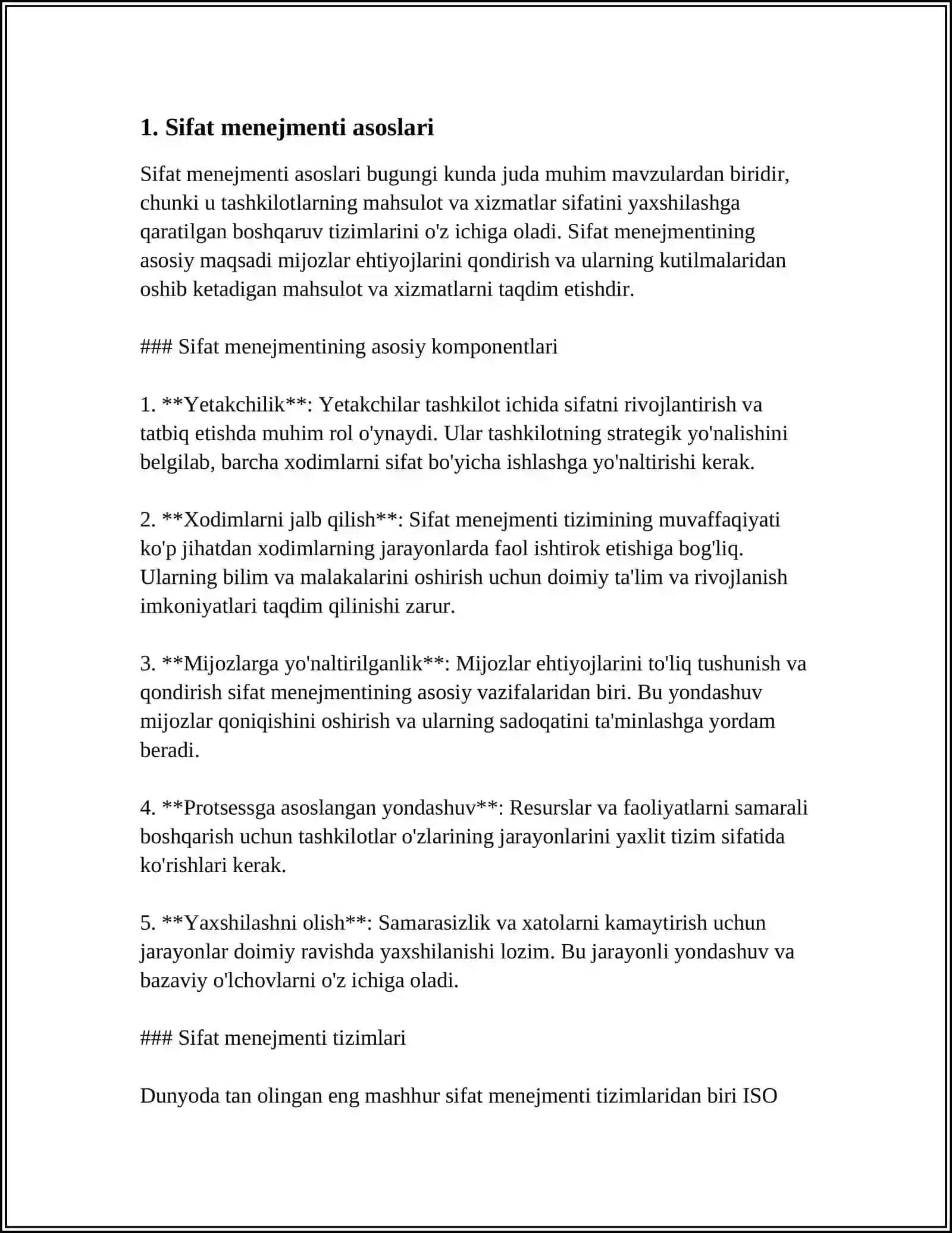 SIFATNI REJALASHTIRISH: LOYIHADA SIFAT TALABLARINI ANIQLASH 3