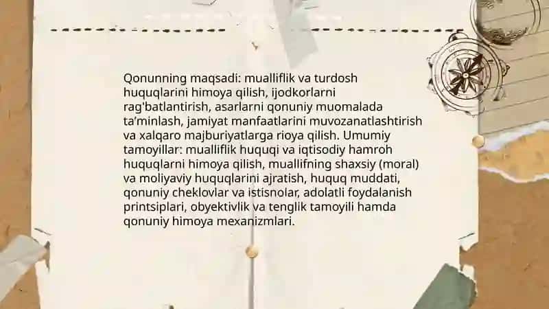 Mualiflik huquqi va turdosh huquqlar to'g'risidagi qonun 3