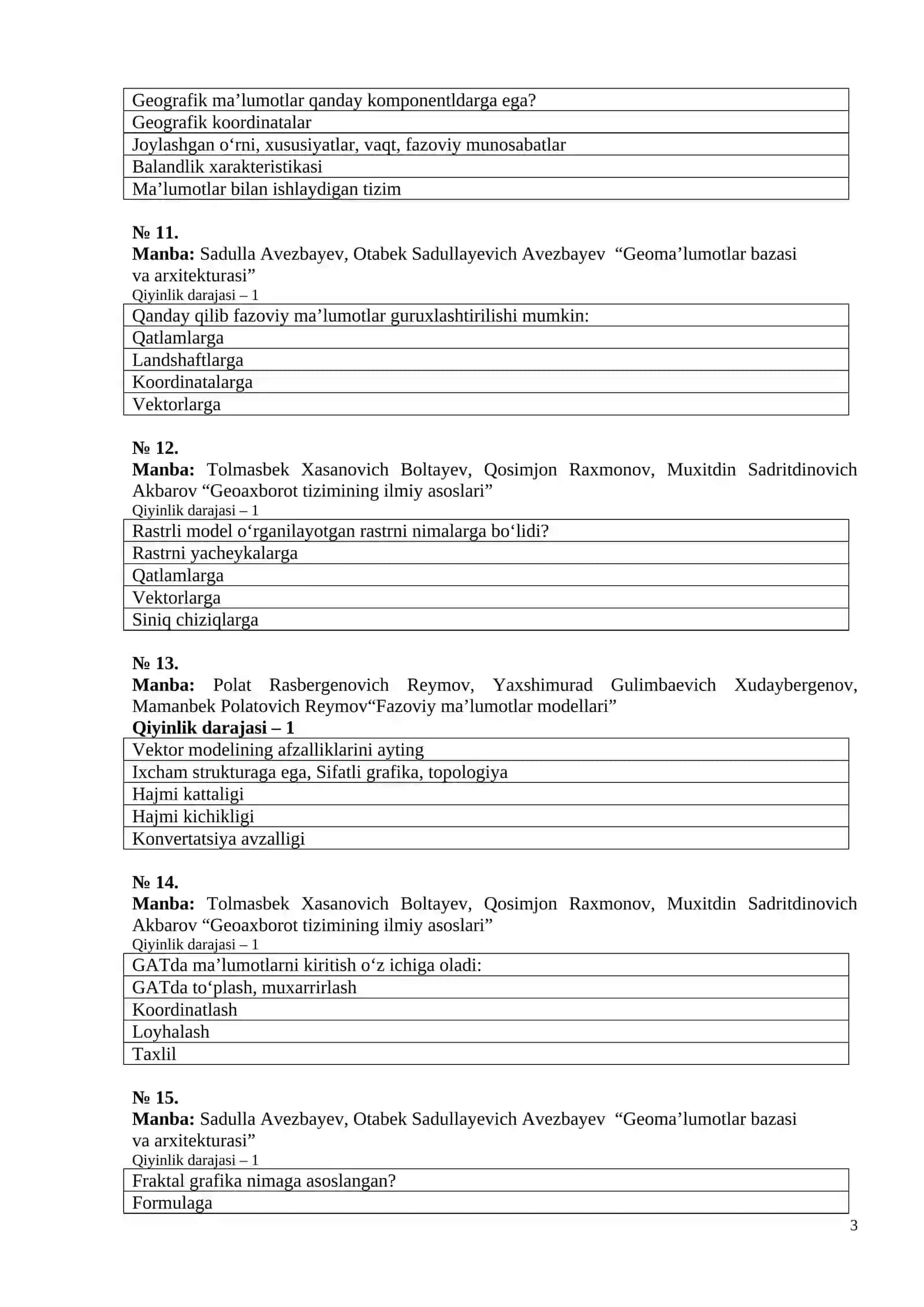 Geoaxborot tizimining ilmiy asoslari 3