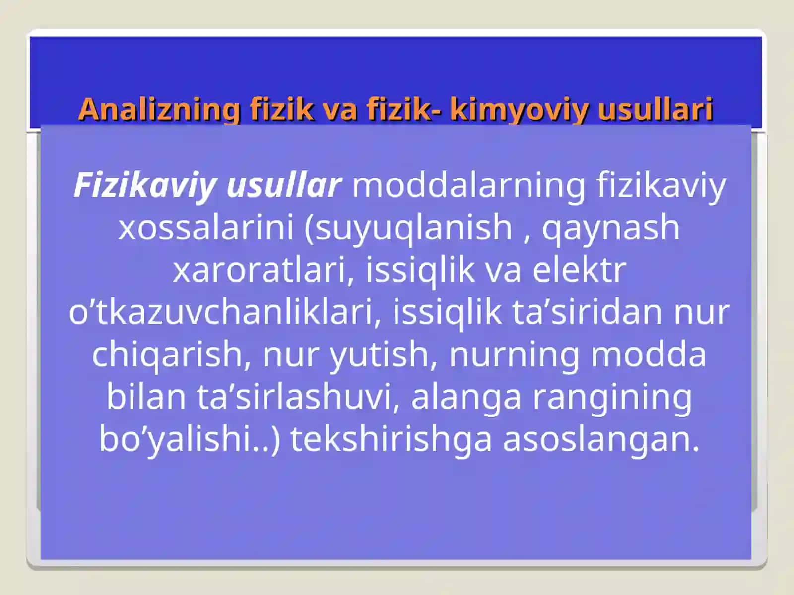 Kimyoviy analiz usullari va ularning qishloq xoʻjaligi qoʻllanilishi 3