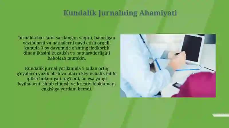 Kundalik Jurnal Yurituvning Ahamiyati 3