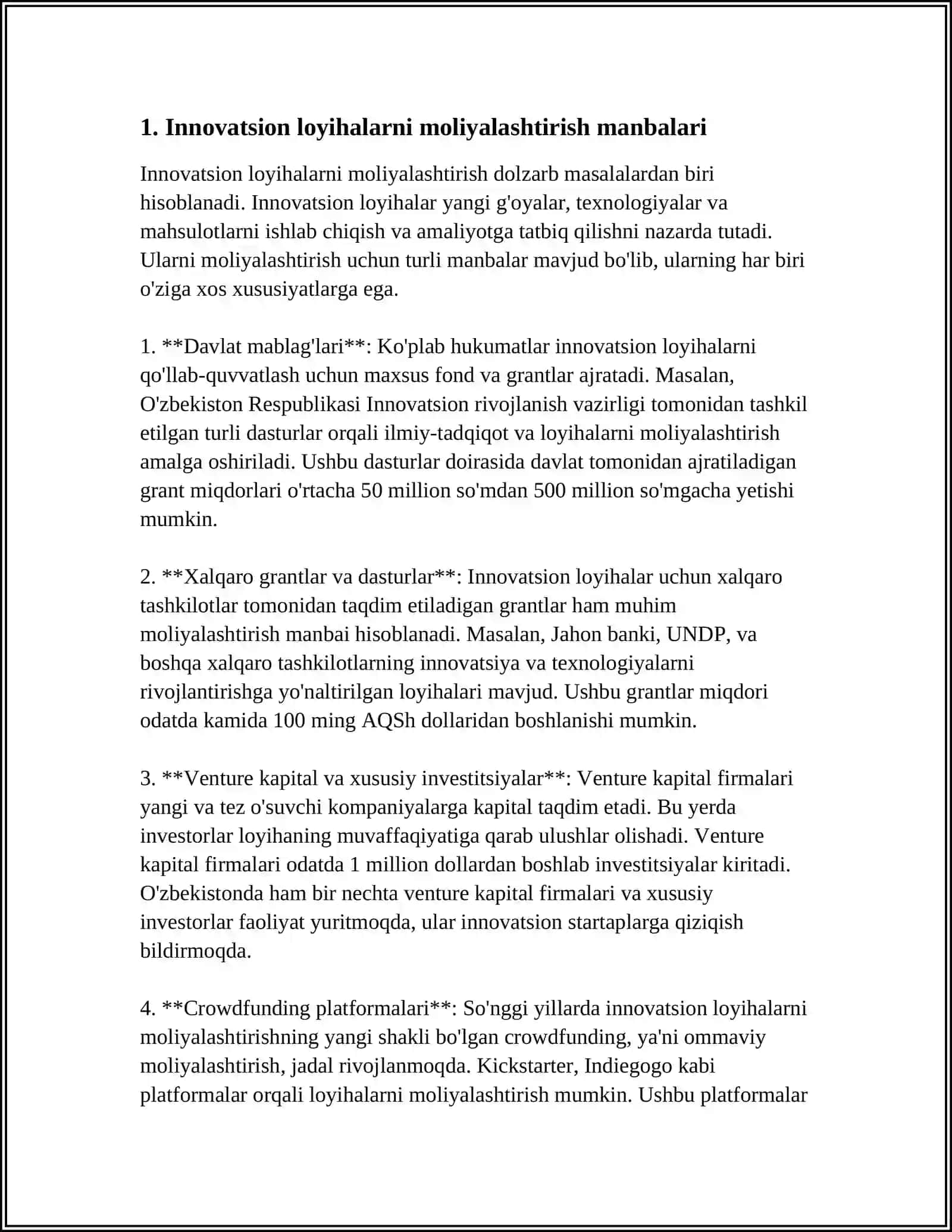 INNOVATIV FAOLIYATNI MOLIYALASHTIRISH AHAMIYATI 3
