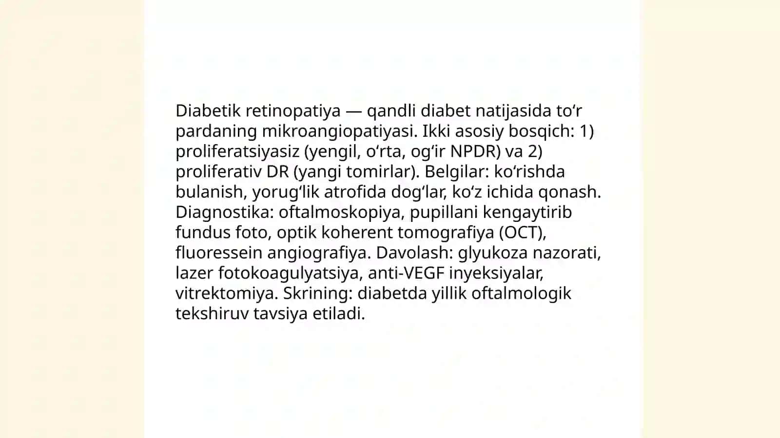 Toʻr parda kasalliklari 3