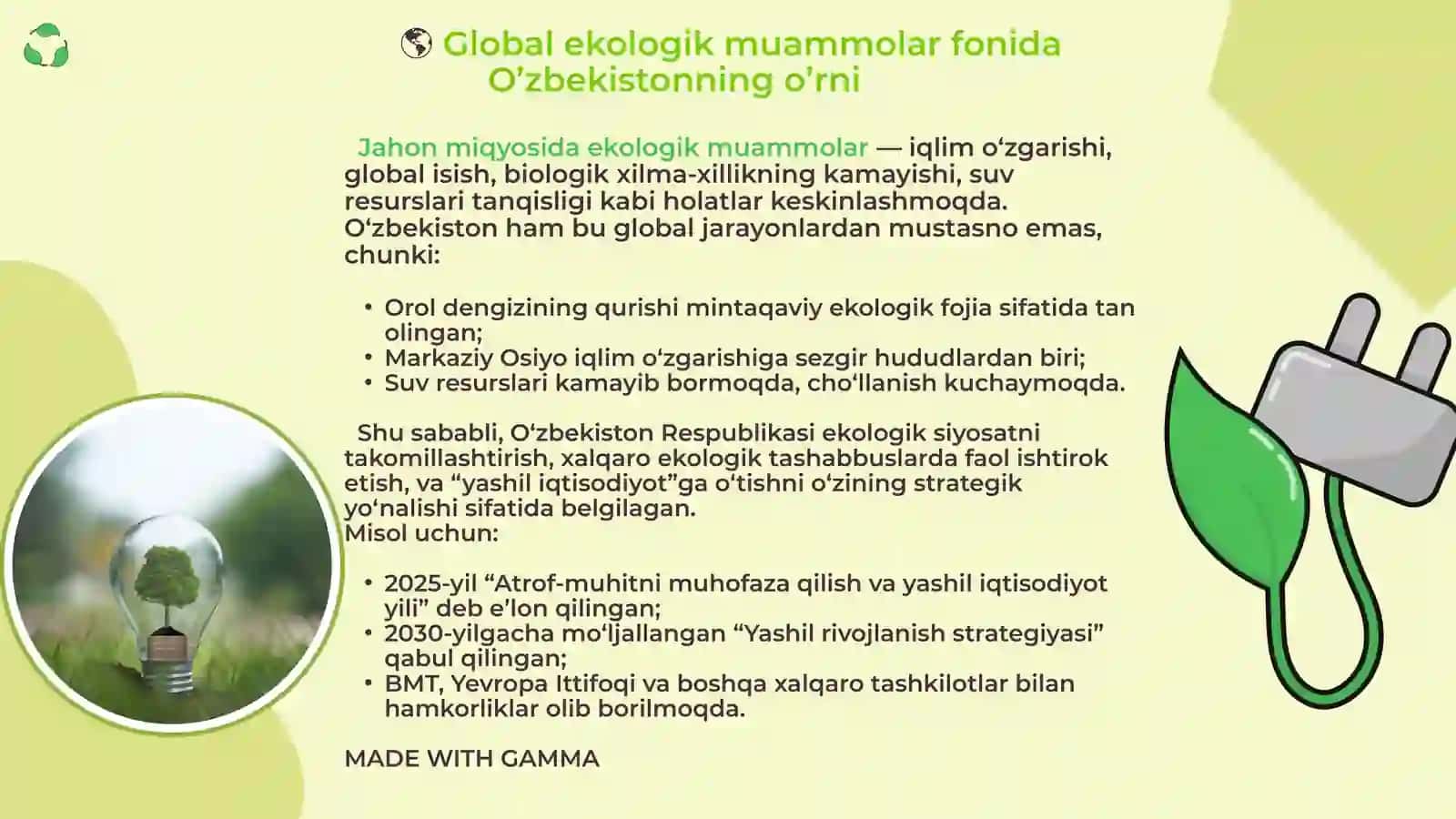 O’zbekistonda davlatning ekologik siyosatini takomillashtirish 3