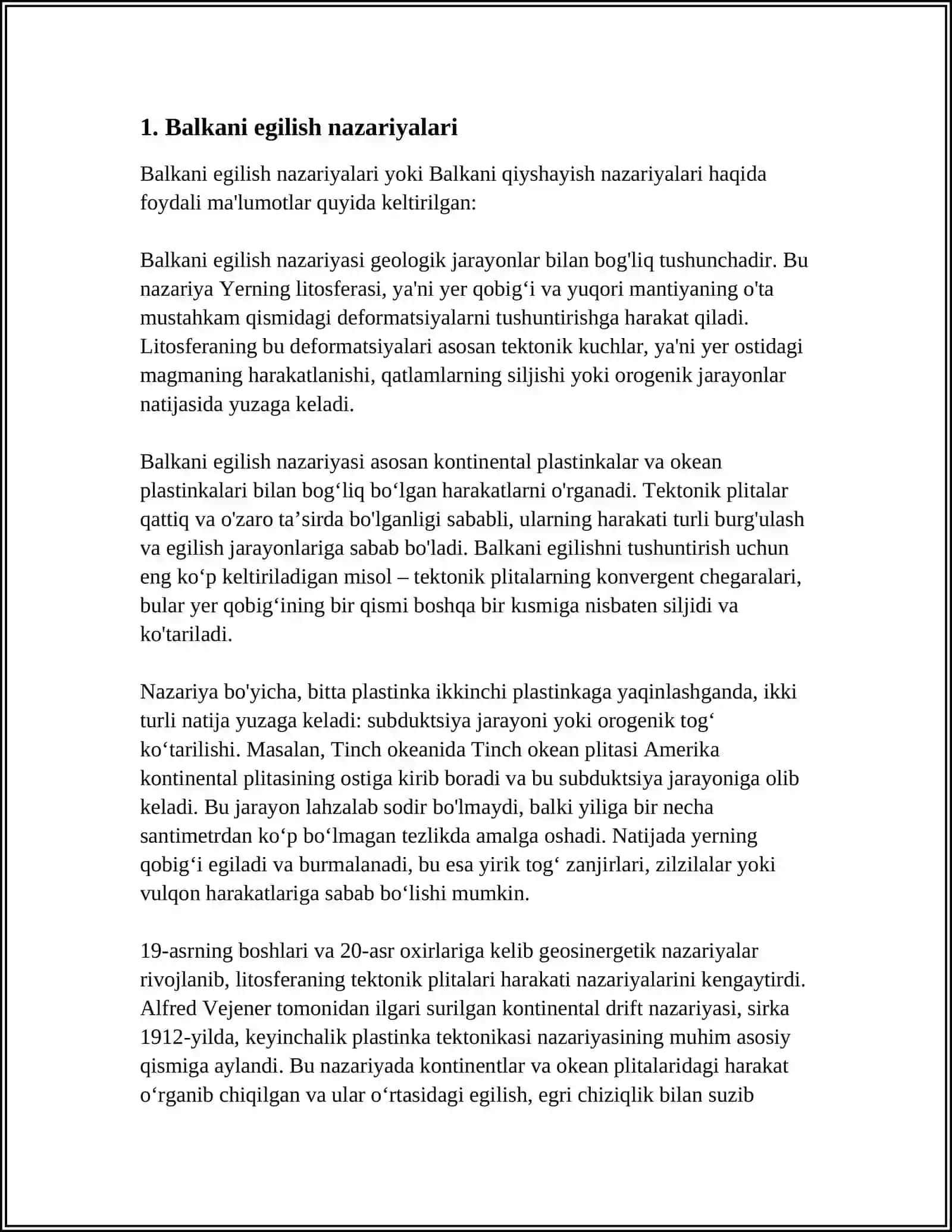 BALKANI EGILISHGA HISOBLASH 3