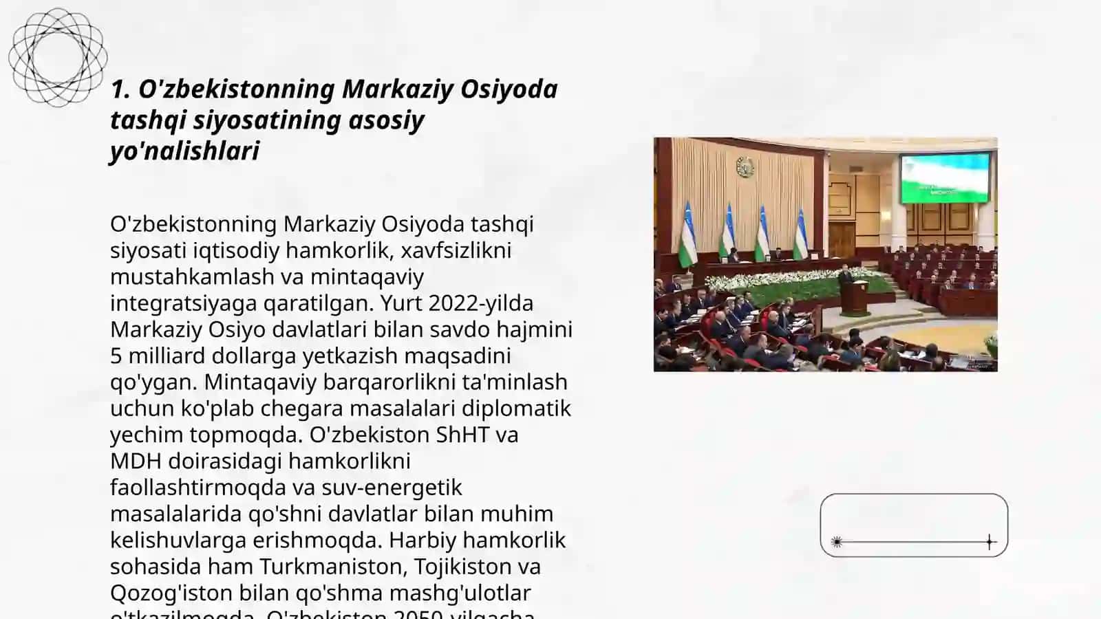 O'zbekistonning Markaziy Osiyoda Tinchlik va Barqarorlik 3