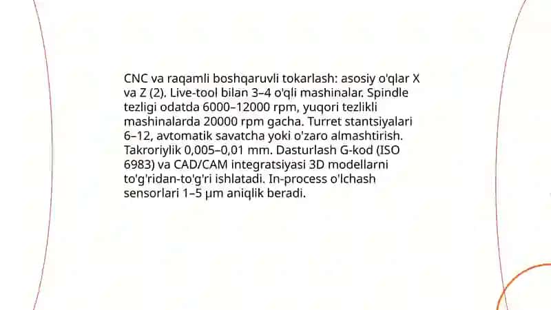 Tokarlik ishlov berishning zamonaviy usullari 3