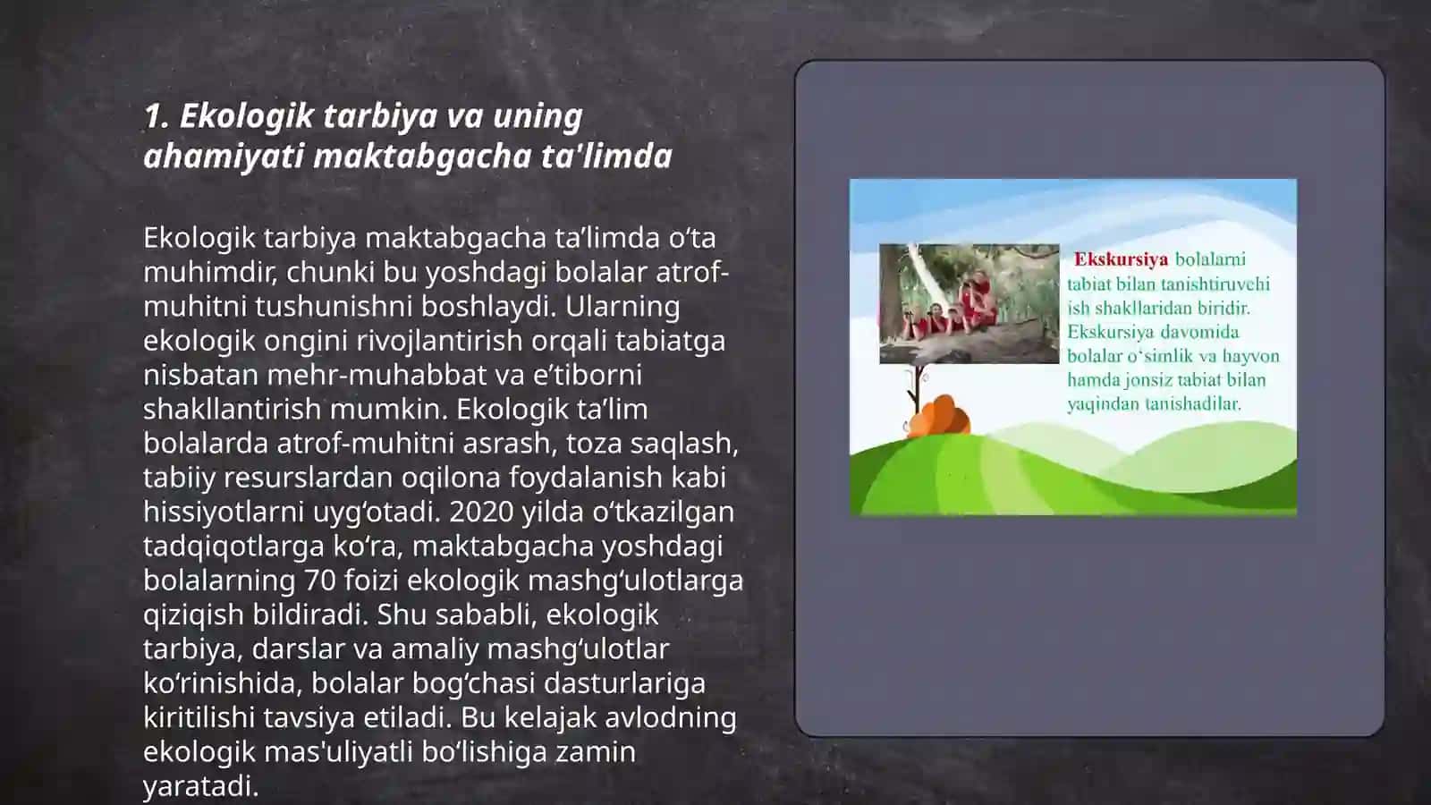 Maktabgacha taʼlim bolalarini tabiat bilan tanishtirishning metod,usul va vositalari 3