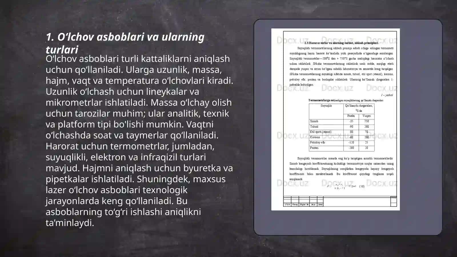O‘lchov asboblari va ularning turlari 3