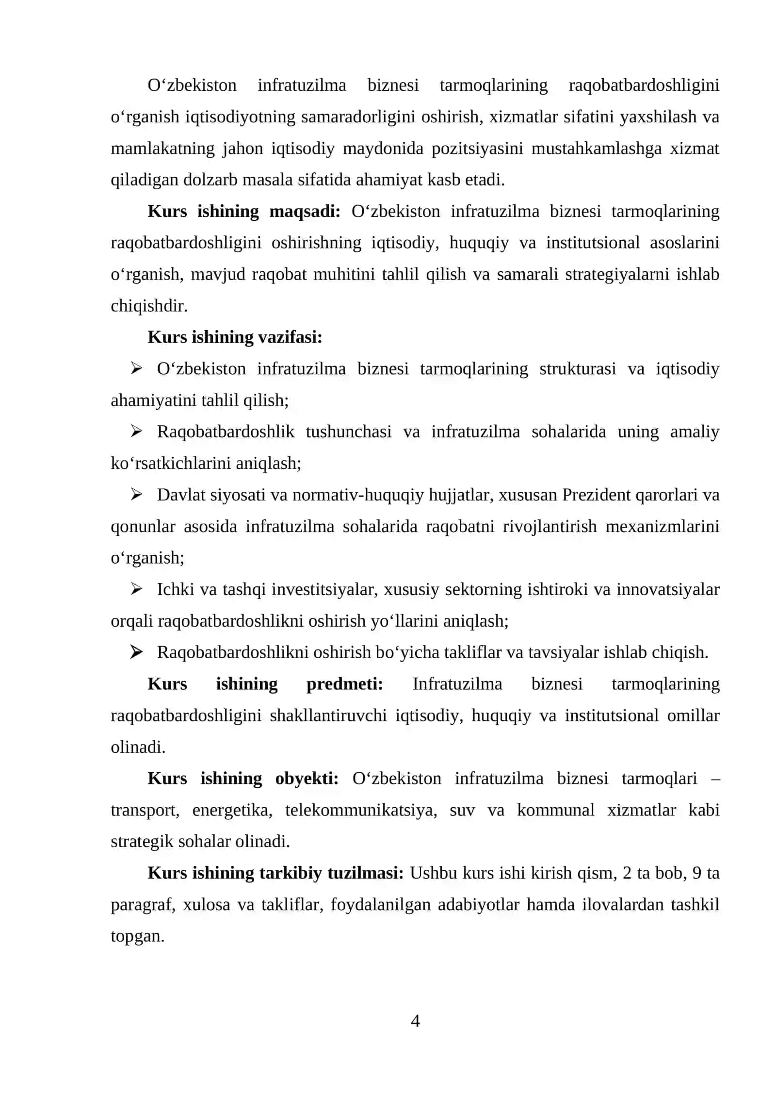 O‘zbekiston infratuzilma biznesi tarmoqlarining raqobatbardoshligi 3