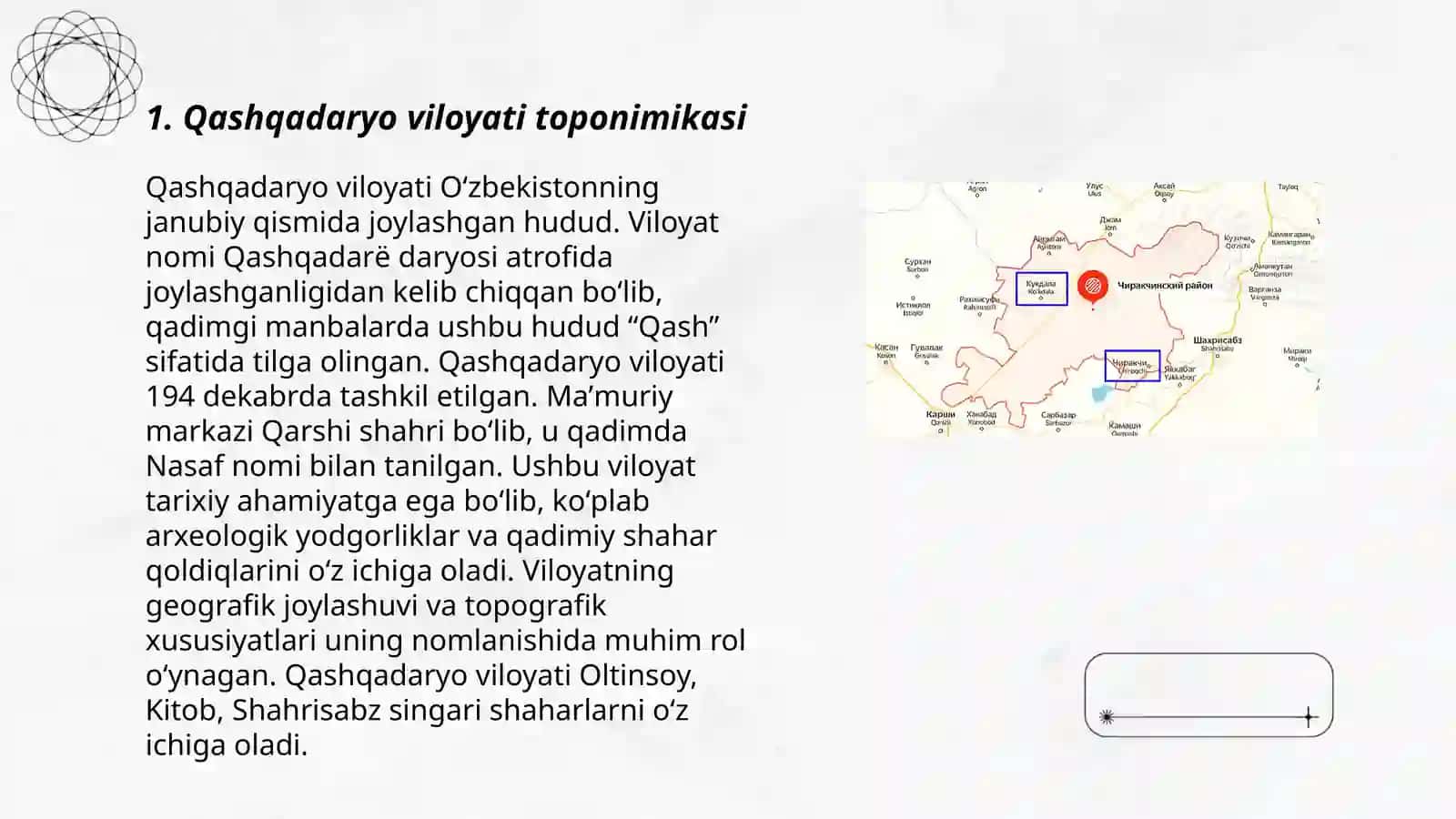 Qashqadaryo viloyati toponimikasi 3