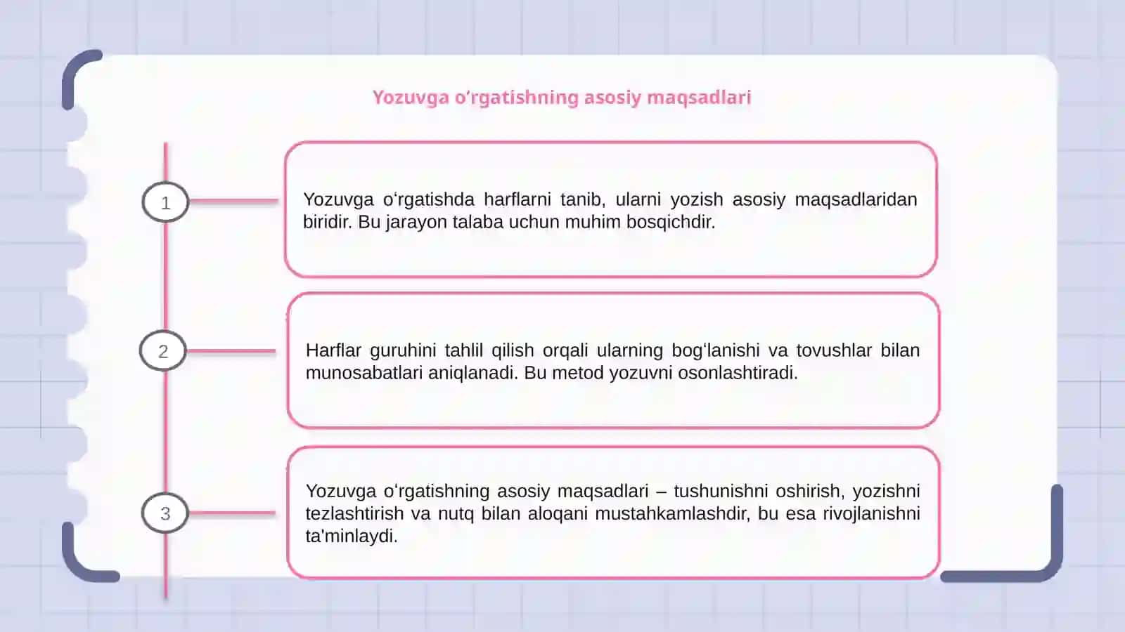 Yozuvga oʻrgatishning amaliy asoslari.Harflar ini tahlili 3