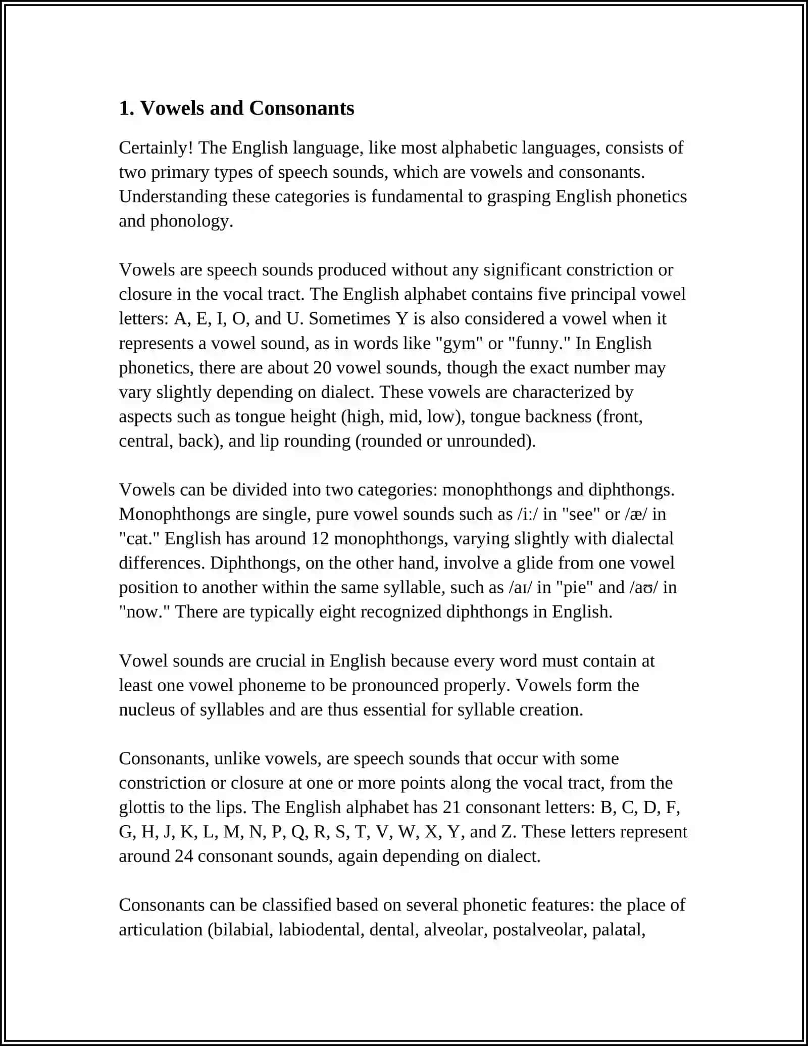 CLASSIFICATION OF SPEECH SOUNDS 3
