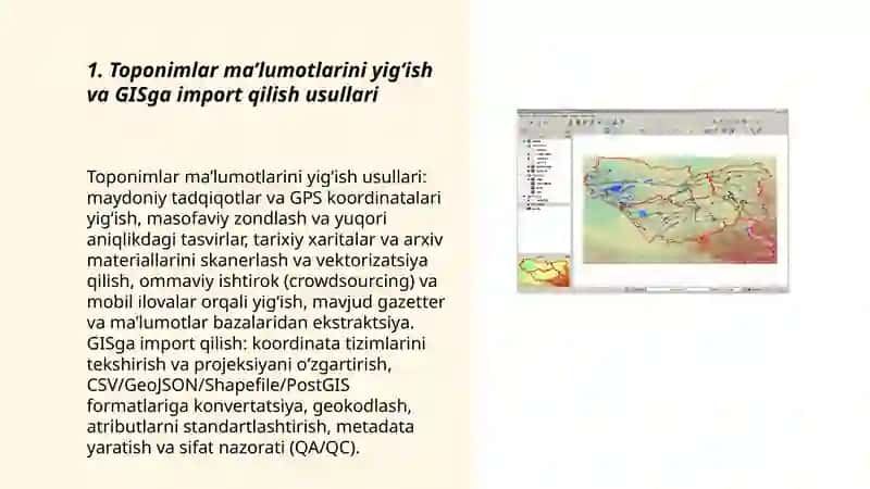 Toponimlar ma’lumotlarini yig‘ish va GISga import qilish usullari 3
