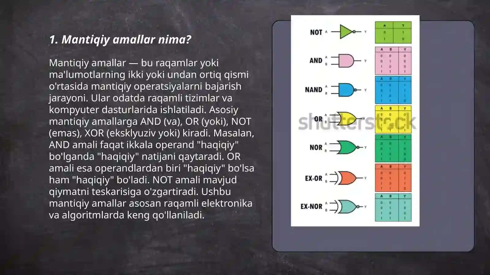 Mantiqiy amallar 3
