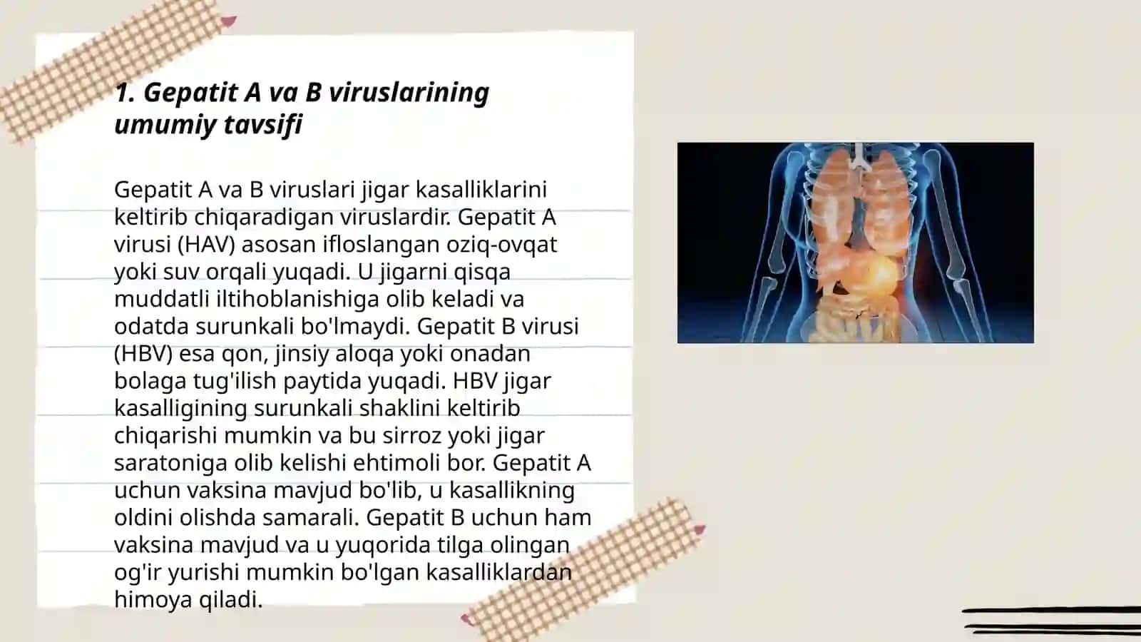 Gepatit A va gepatit B qoʻzgʻatuvchi viruslar kasalliklarni labaratoʻr diognastikasi 3