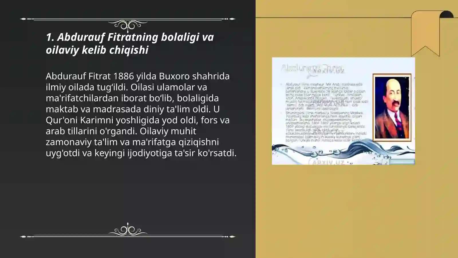 Abdurauf Fitrat hayoti va ijpdi 3
