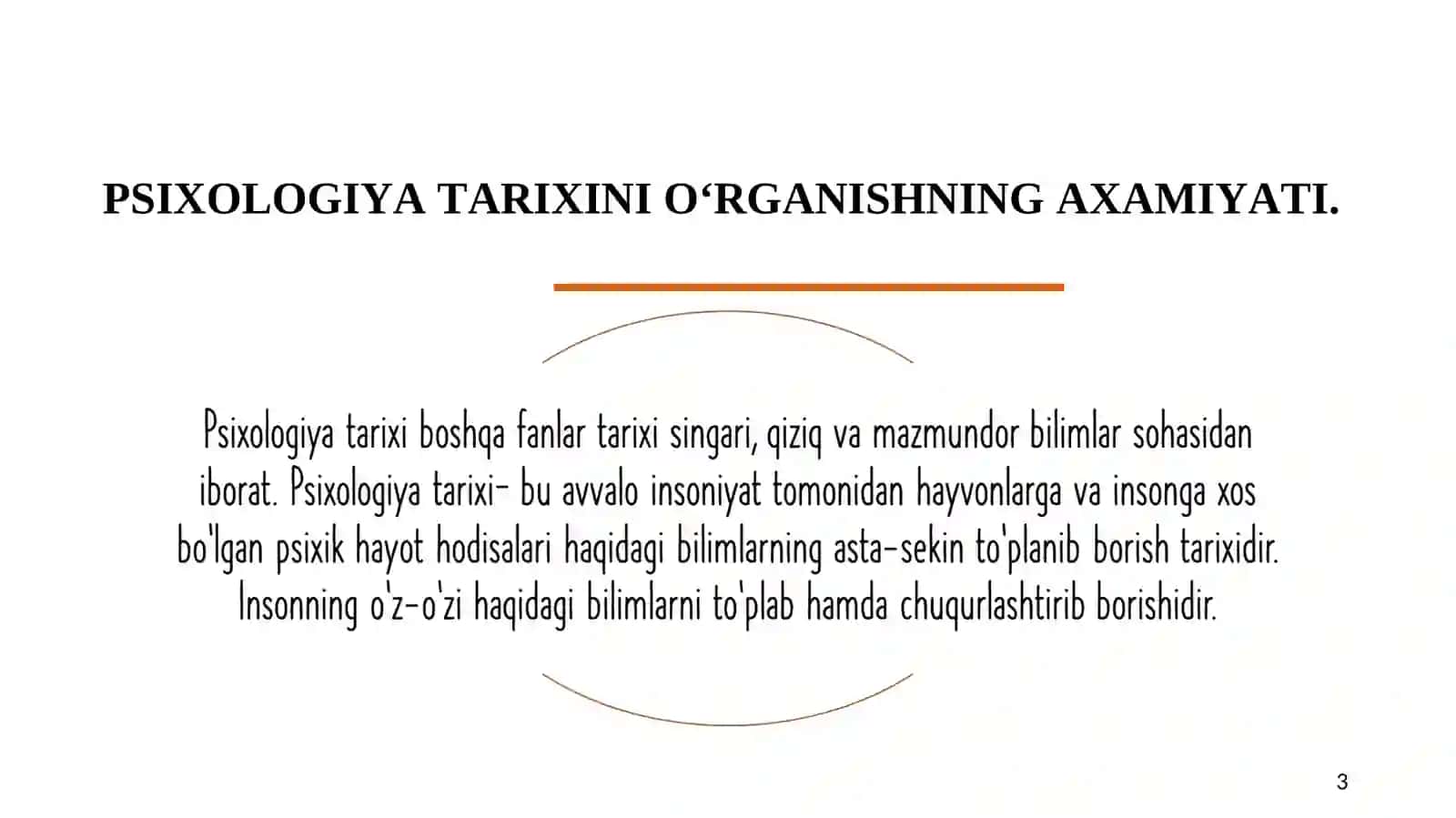 Psixologiya tarixi ijtimoiy jarayonlarning qonuniyatlari 3