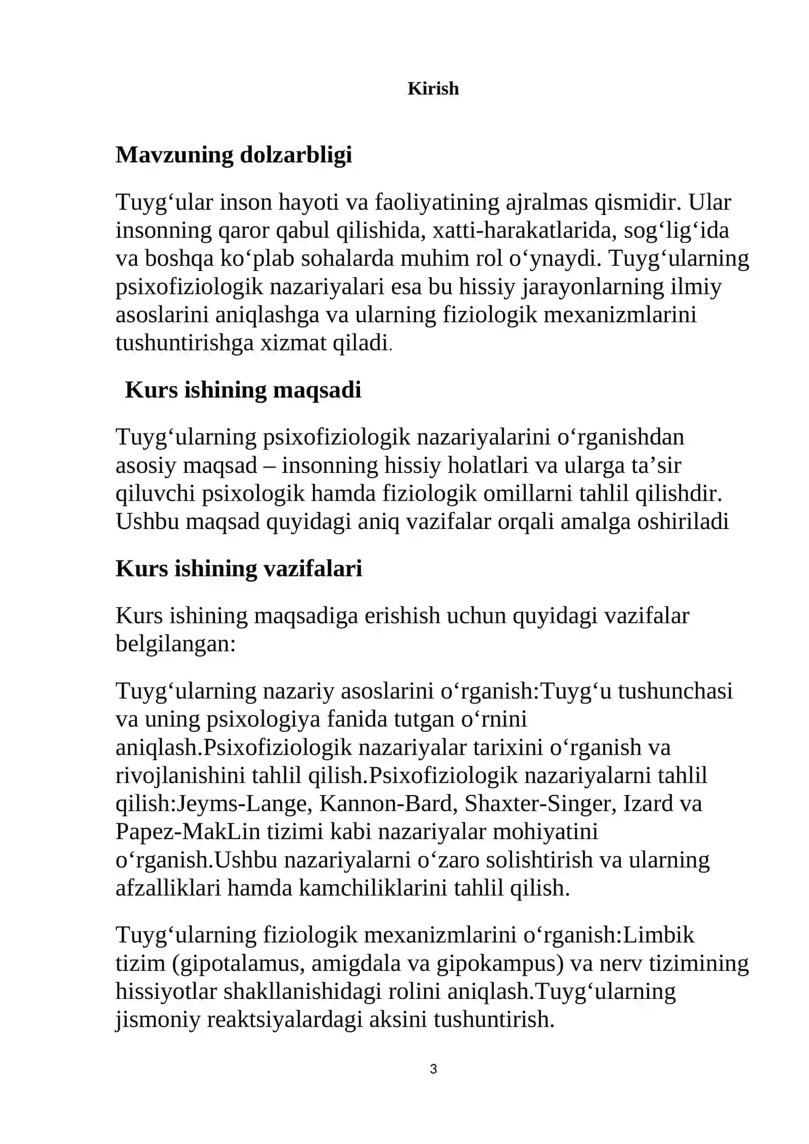 Tuyģularning psixofiziologik nazariyalari 3