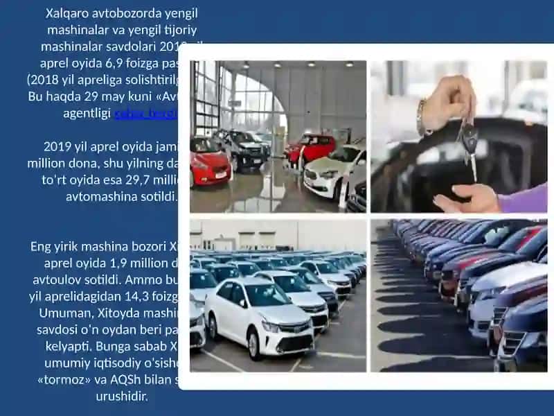 Johon va O'zbekiston avtomobil bozori 3