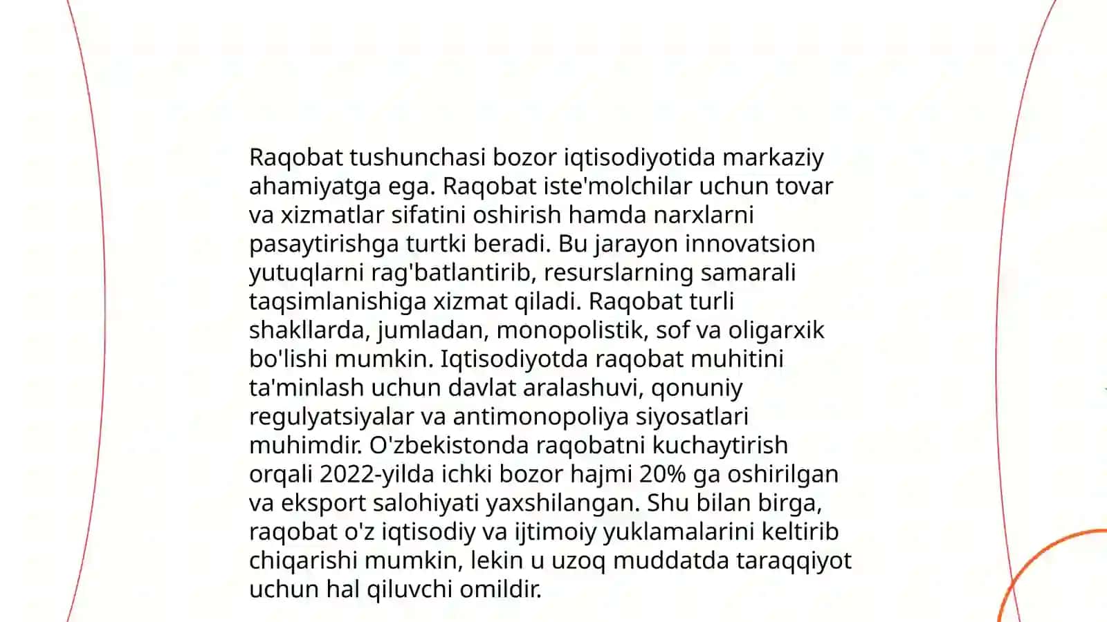 Raqobat va bozor narxlarini shakllanishi Qoʻldoshev Sardor 3