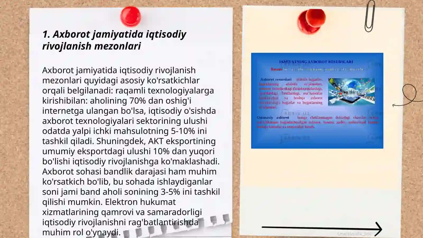 Axborot jamiyatiga oʻtish mezonlari (Iqtisodiy.Texnologik. Ijtimoiy. Siyosiy. Madaniy) 3