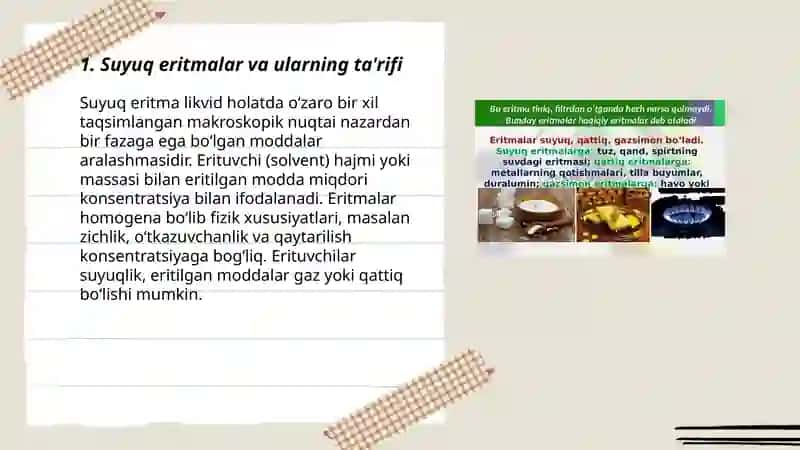 Suyuq eritmalar va ularning konsentratsiyasi 3