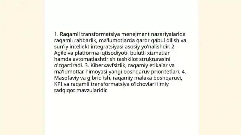 Globalizatsiya sharoitida menejment nazariyalarining yangi yonalishlari 3