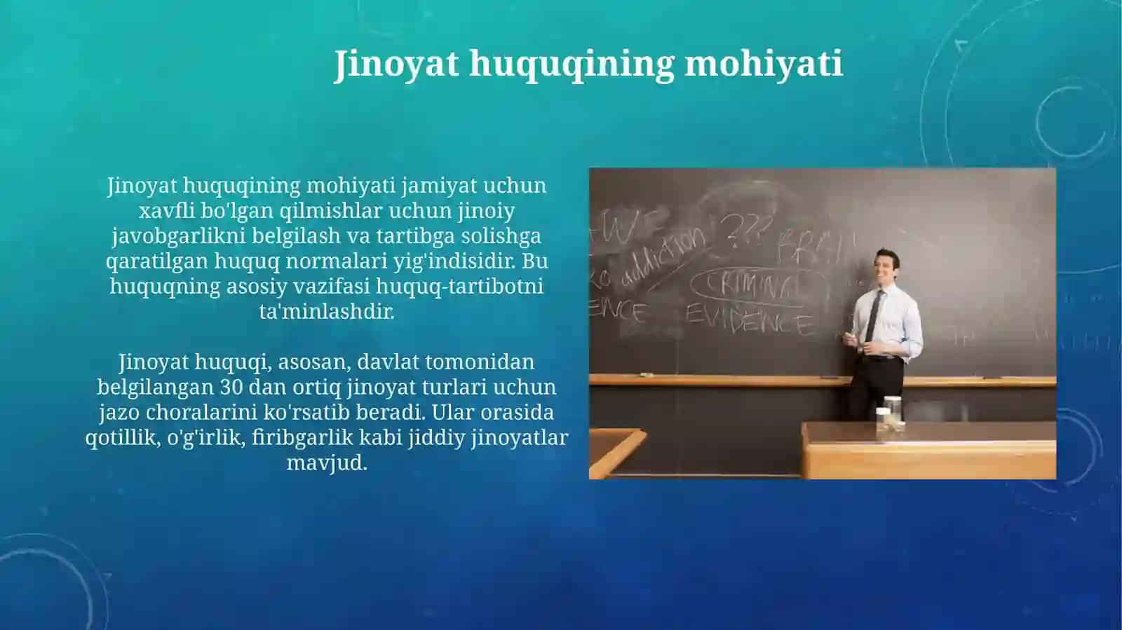 Jinoyat huquqi tushunchasi, predmeti, prinsiplari va tizimi 3