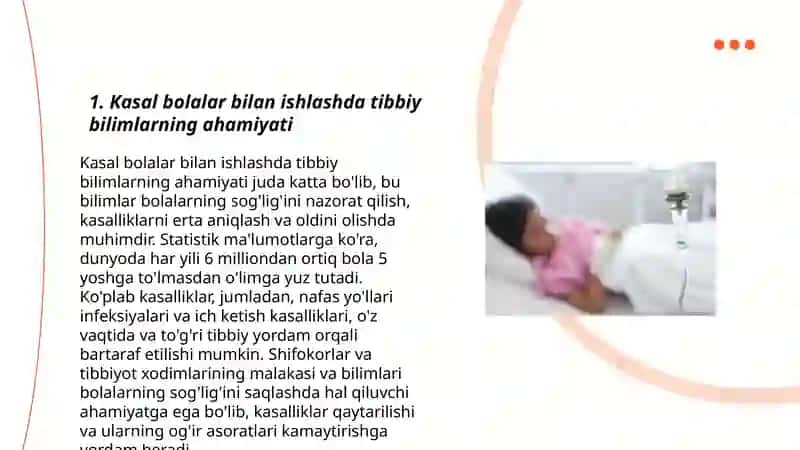 Nima uchun pedagogika oliy oʻquv yurtlarida kasal bolalar bilan ishlaydigon oʻquvchilarga tibbiyot fanlarini oʻqitish kerak 3