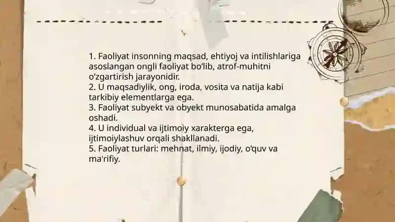 Faoliyat haqida tushuncha 3