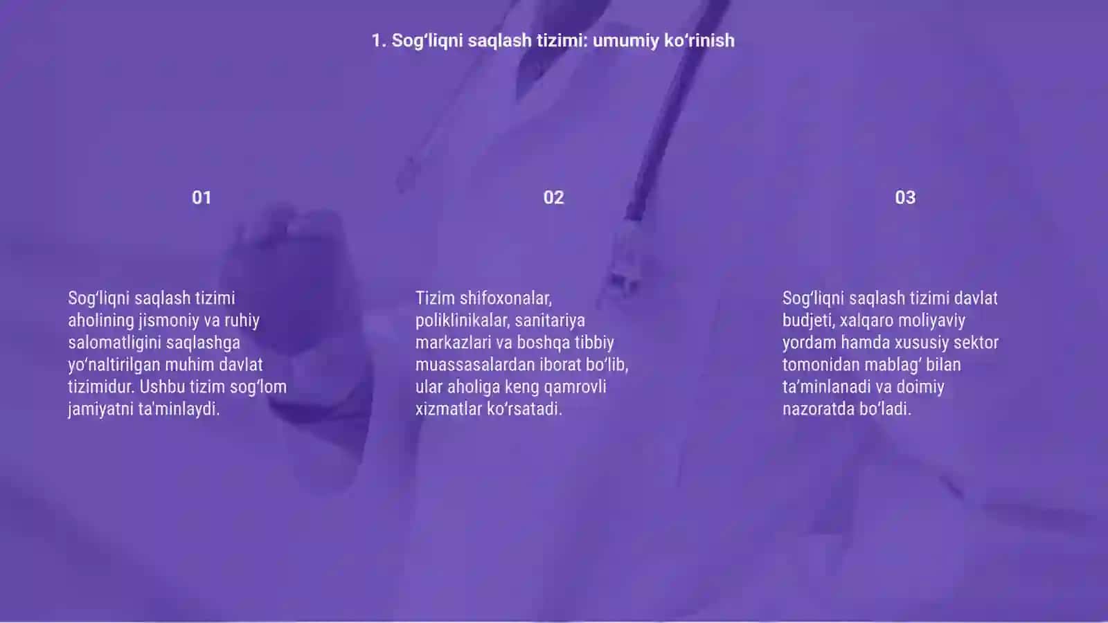 Sogʻliqni saqlash tizimi 3