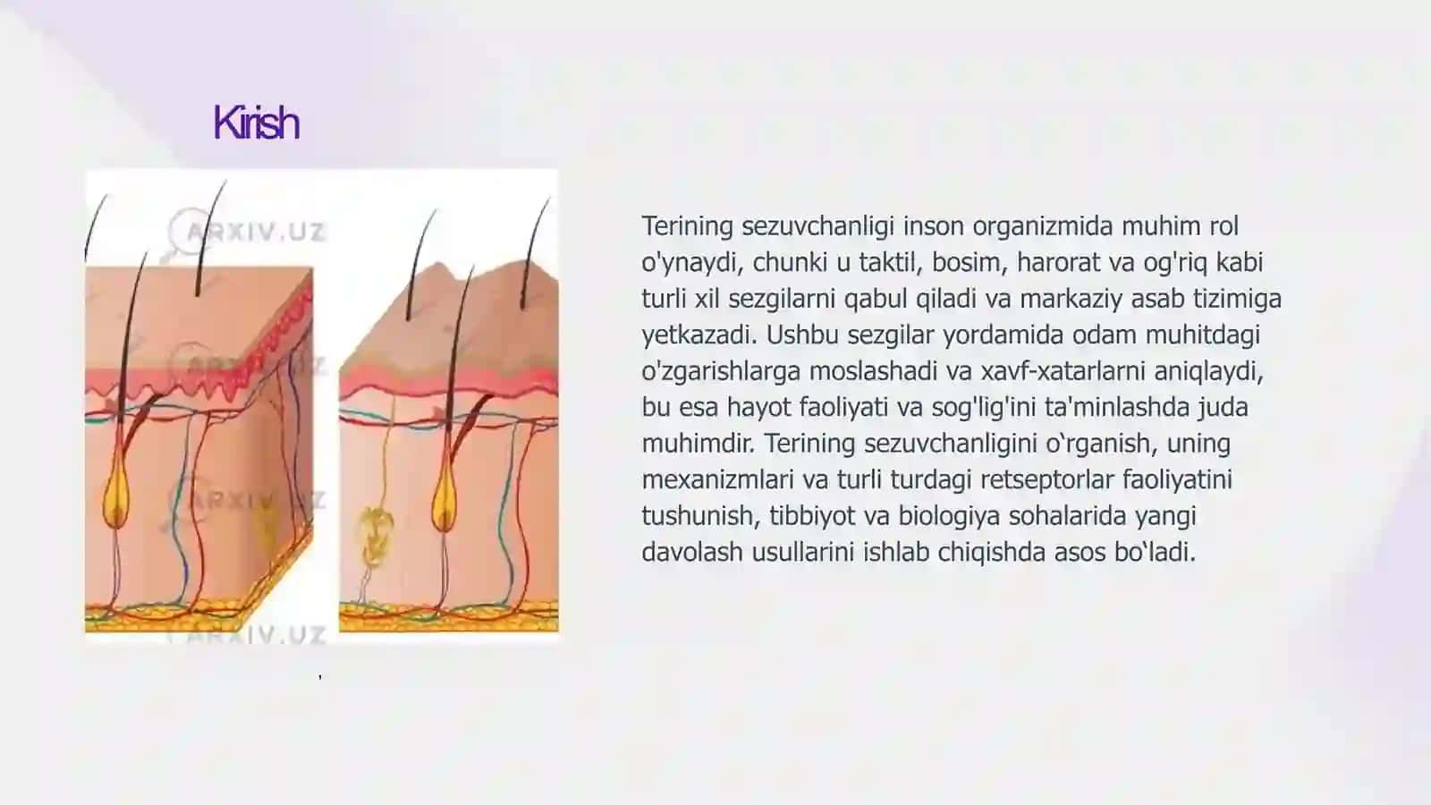 Terining sezuvchanligi 3