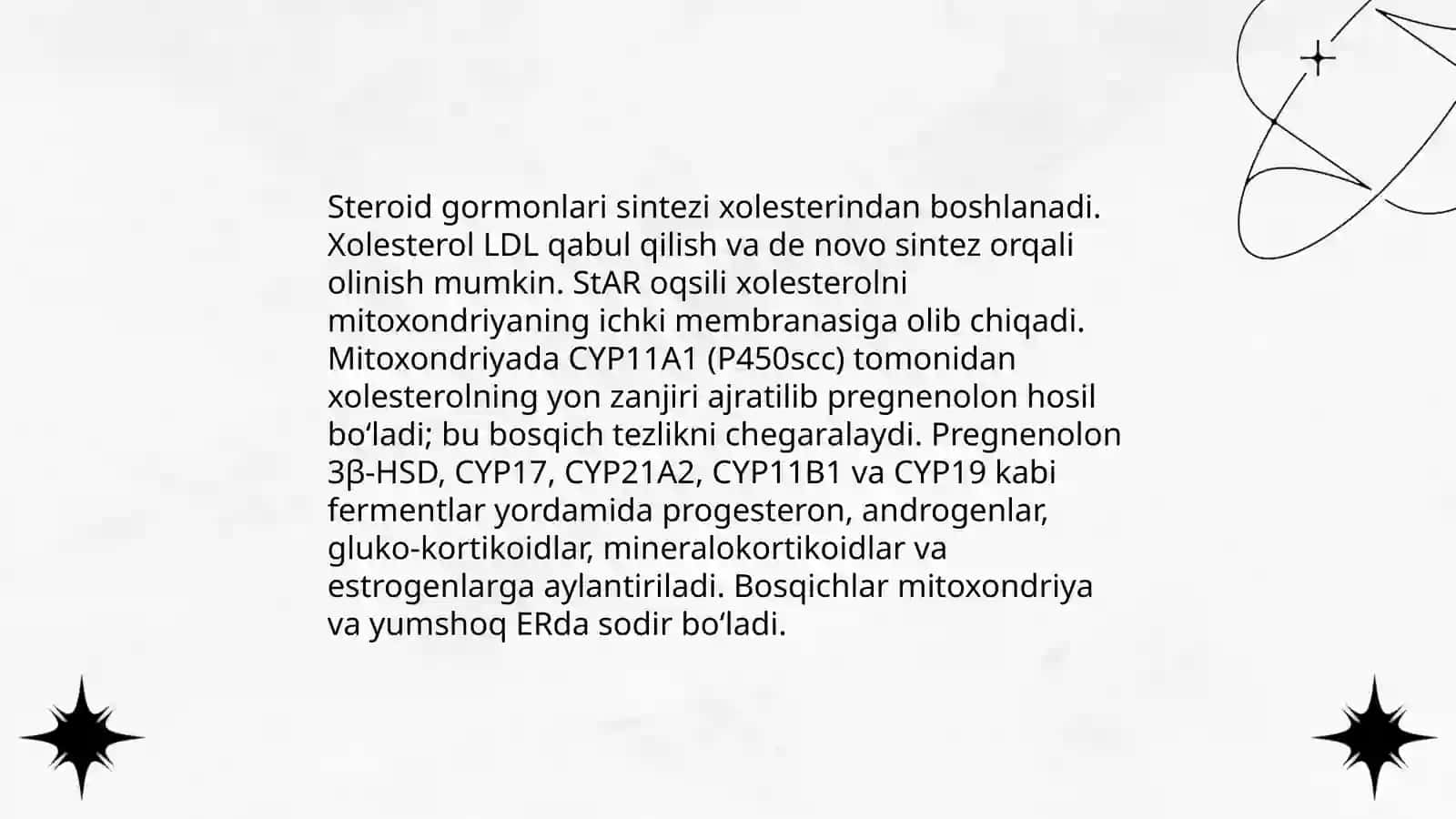 Steroid gormonlari ularning sintezi va metabolizmi 3