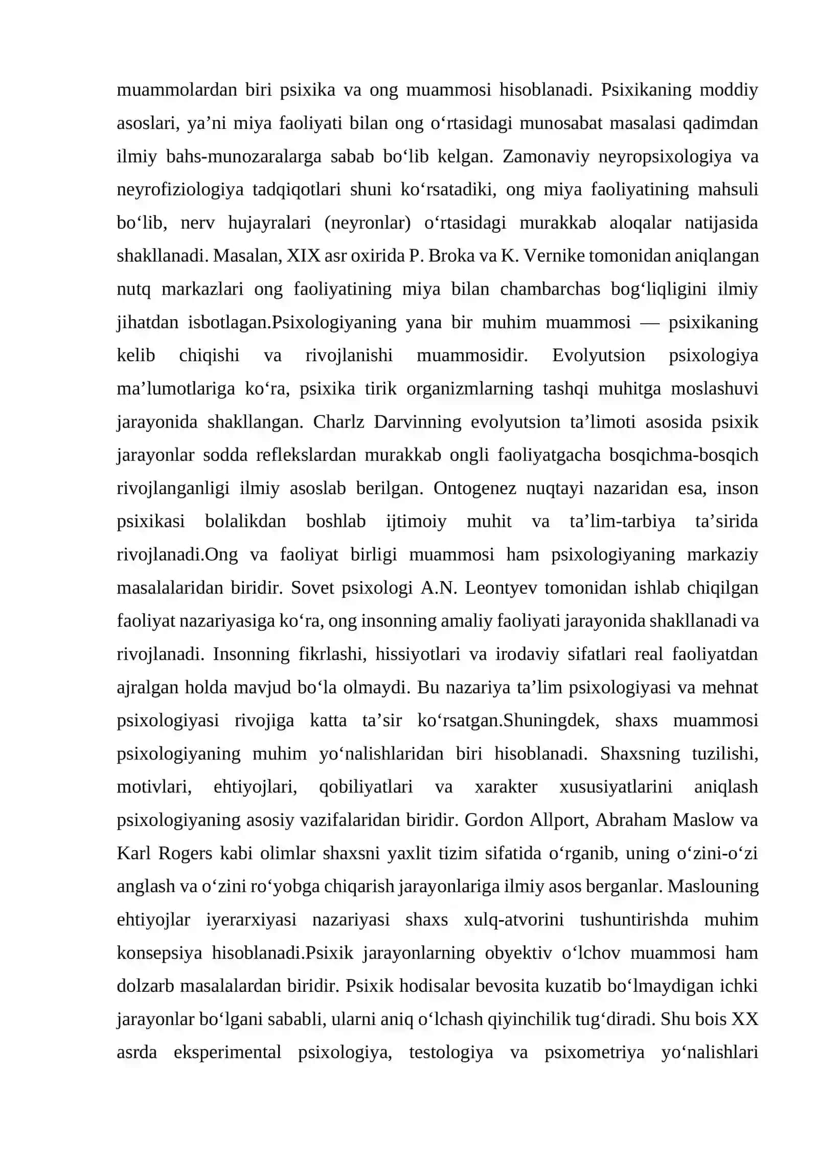 Umumiy psixologiyaning predmeti vazifalari 3