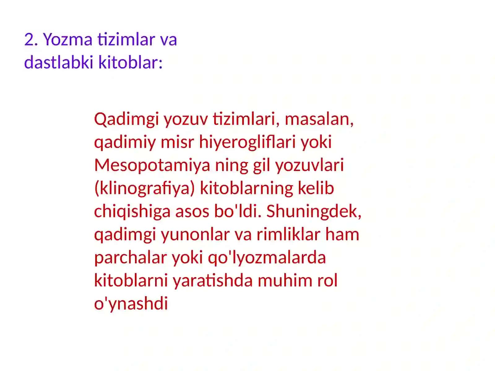 KITOBNING KELIB CHIQISHI VA RIVOJLANISHI 3
