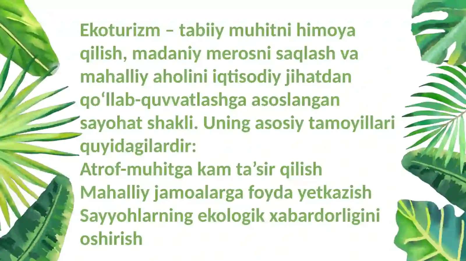 Ekoturizm faniga kirish 3