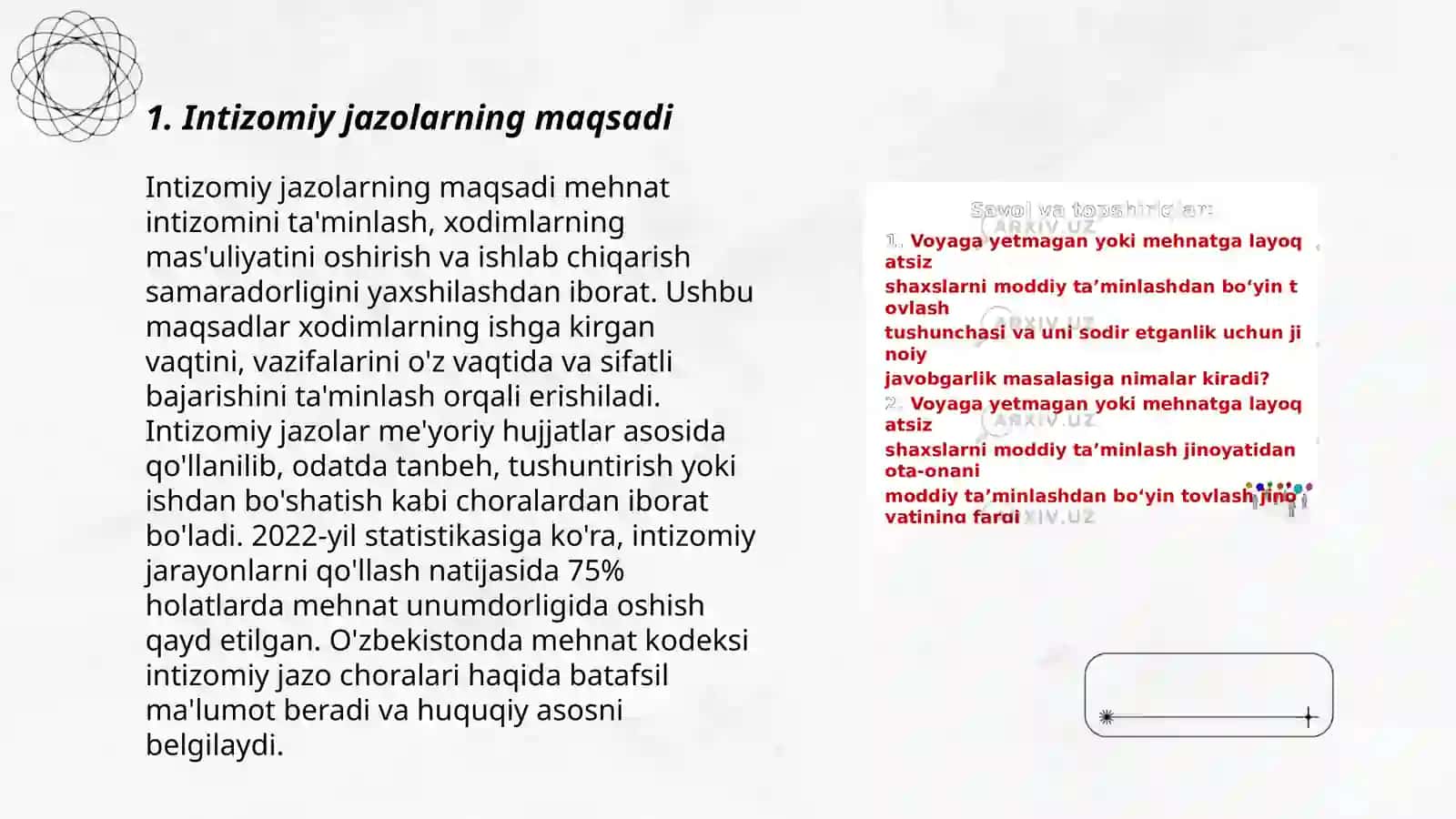Intizomiy jazo choralari turlari va ularni qoʻllash tartibi 3